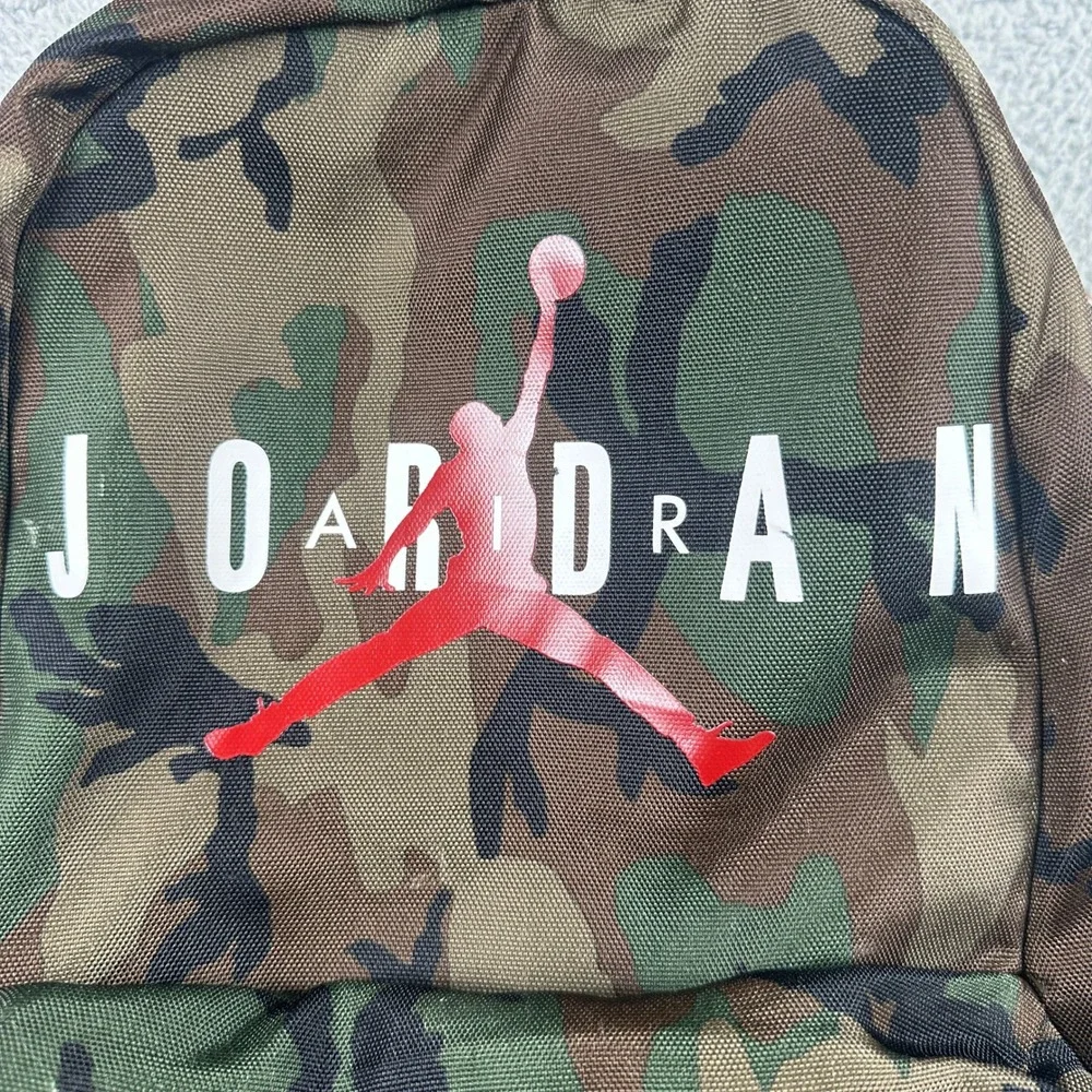Jordan Jumpman Camo Backpack‎ Large Green Brown Red Woodland Camouflage Bag